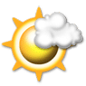 Mainly cloudy